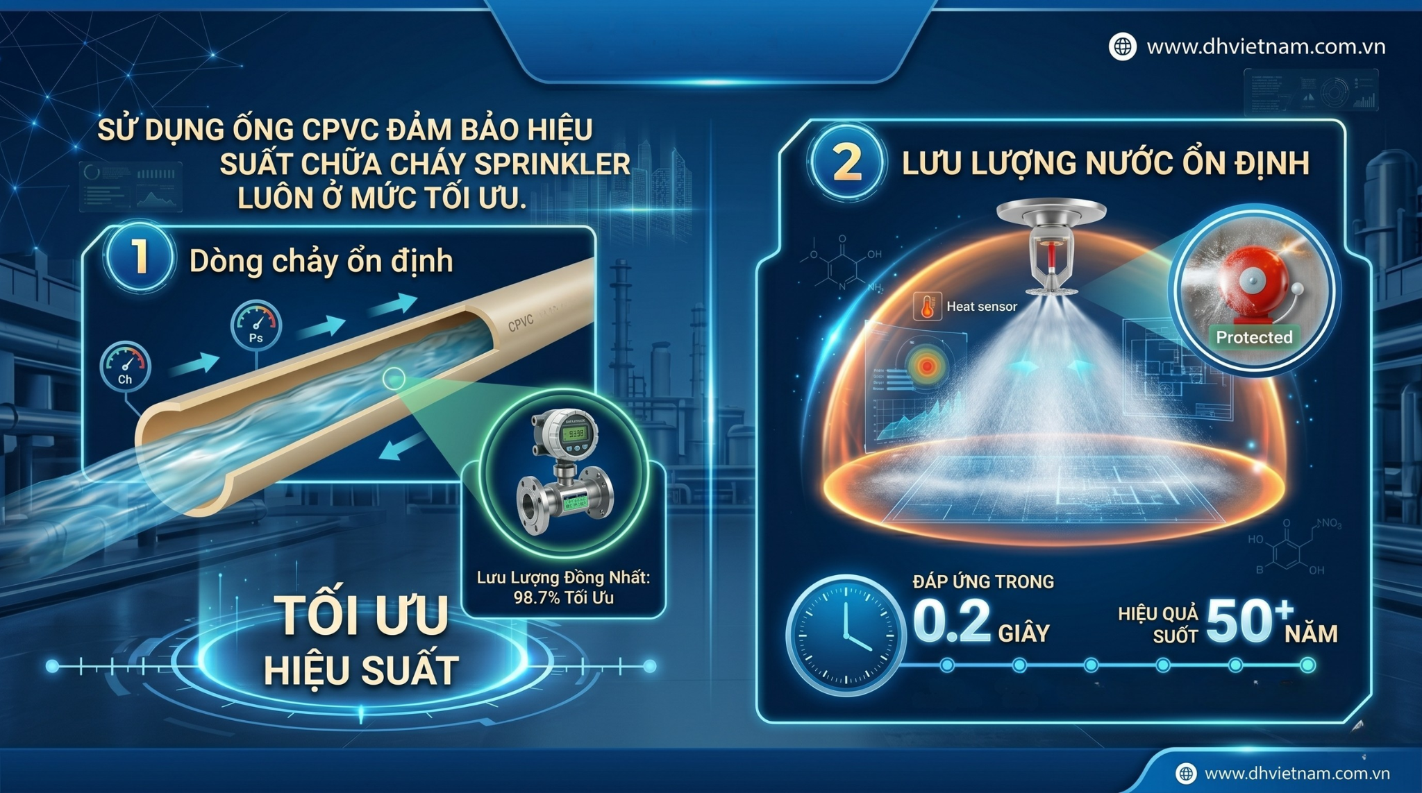 Ống CPVC giúp tiết kiệm chi phí bảo trì và thay thế