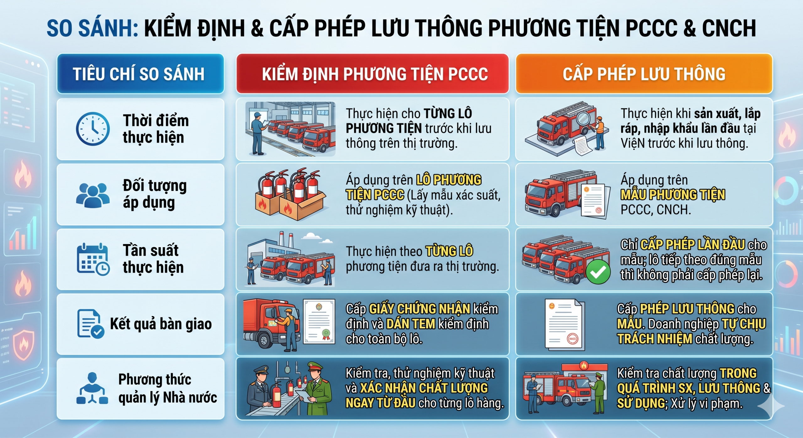 Kiểm định PCCC và giấy phép lưu thông phương tiện PCCC 